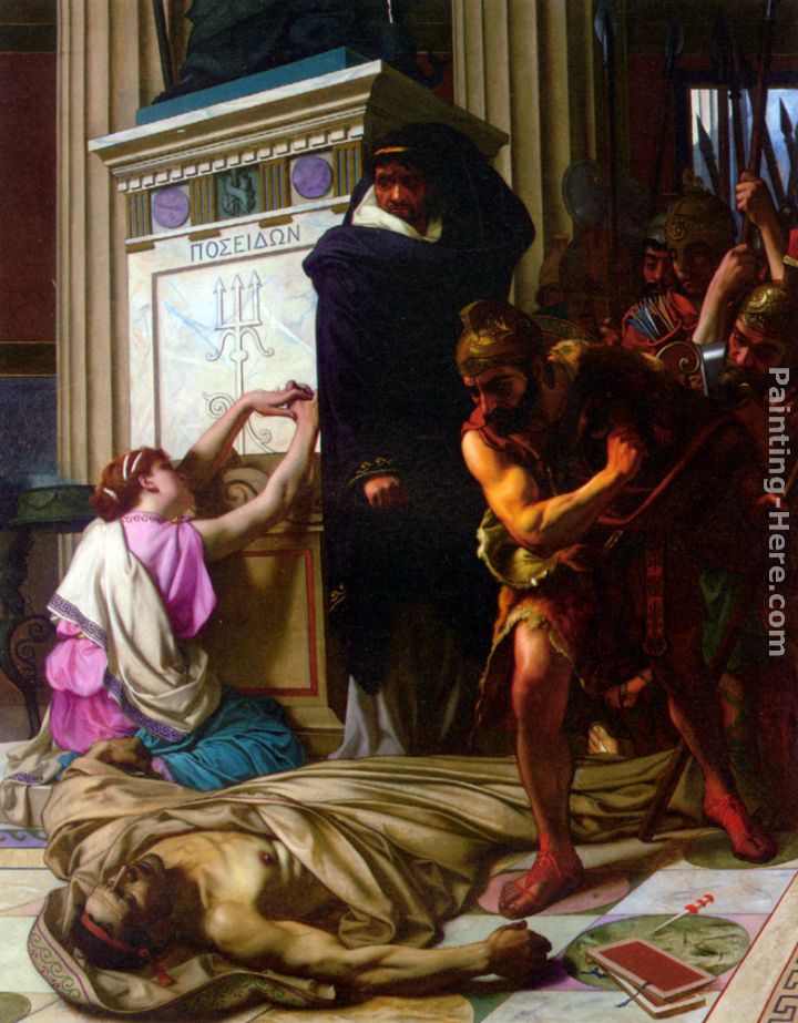 The Death of Demosthenes painting - Camille Felix Bellanger The Death of Demosthenes art painting